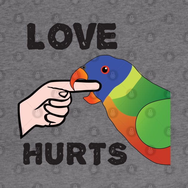 Love Hurts - Rainbow Lorikeet Parrot by Einstein Parrot